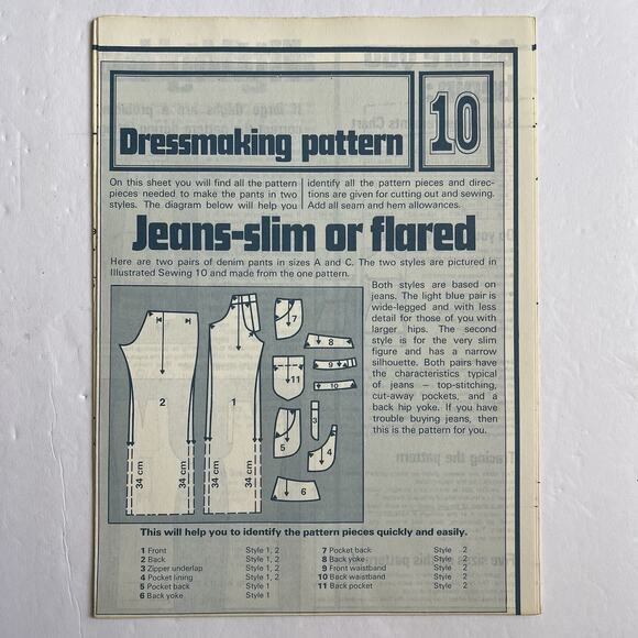 Vintage Designer Sewing Patterns Uncut Lot Of 4 Jeans Dresses Jackets Dungarees - Picture 2 of 9